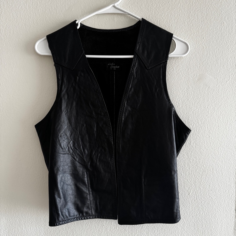 Black Leather Vest - Rubio Leather New York